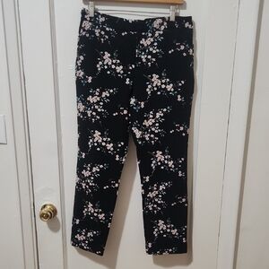 Zara Black Floral Pants